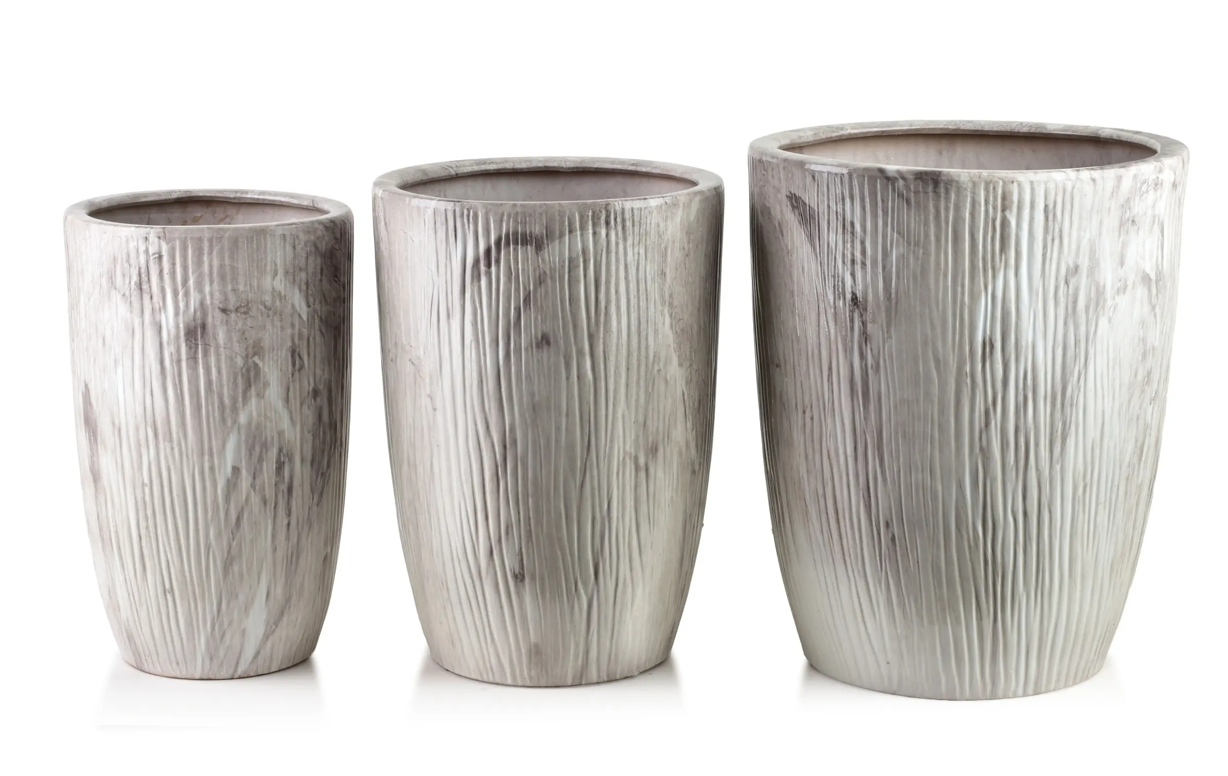 Mondex Sada 3 ks květináčů NEVA MARBLE X béžová