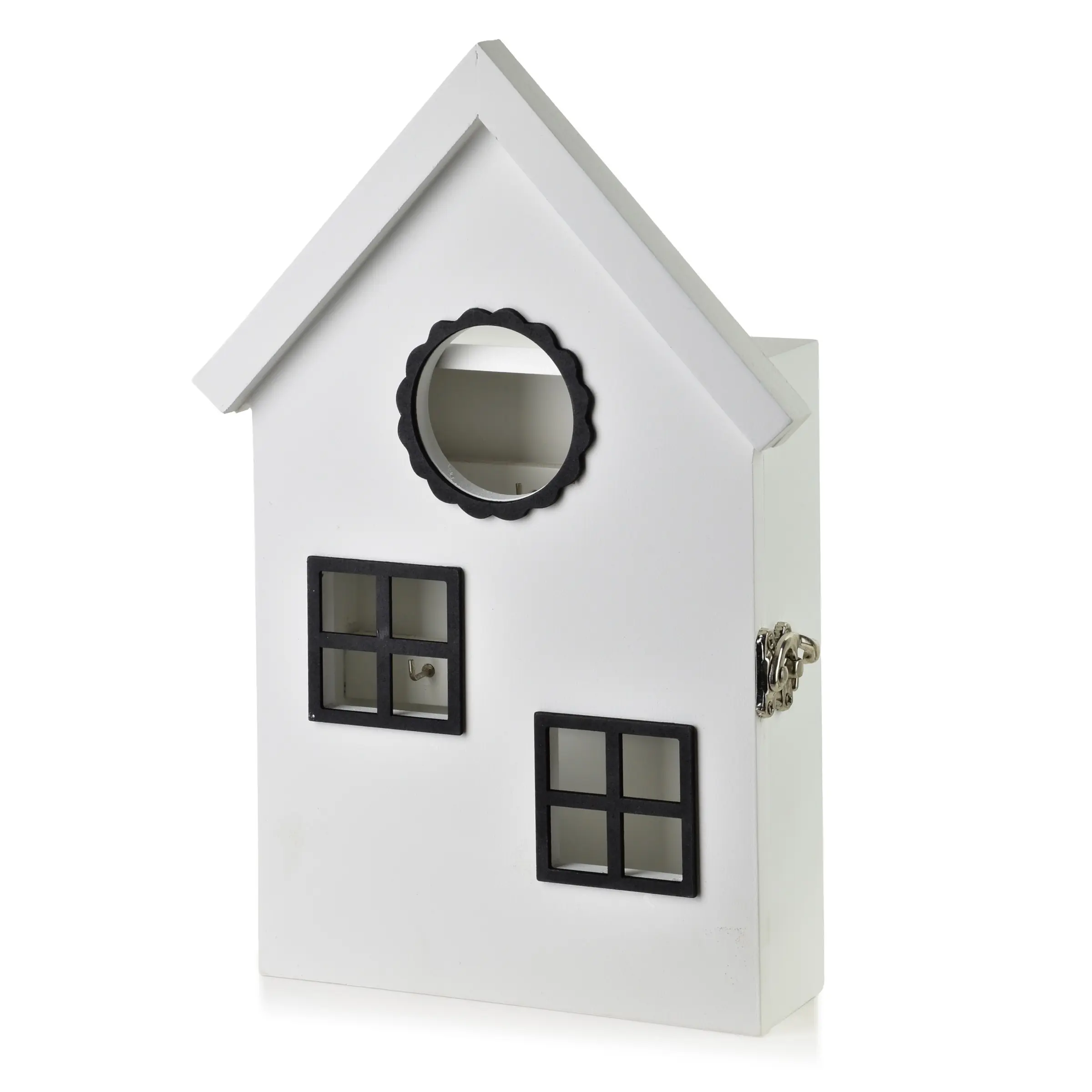 Mondex Dřevěná skříňka na klíče STACY Cottage 20x6x29,5 cm bílá