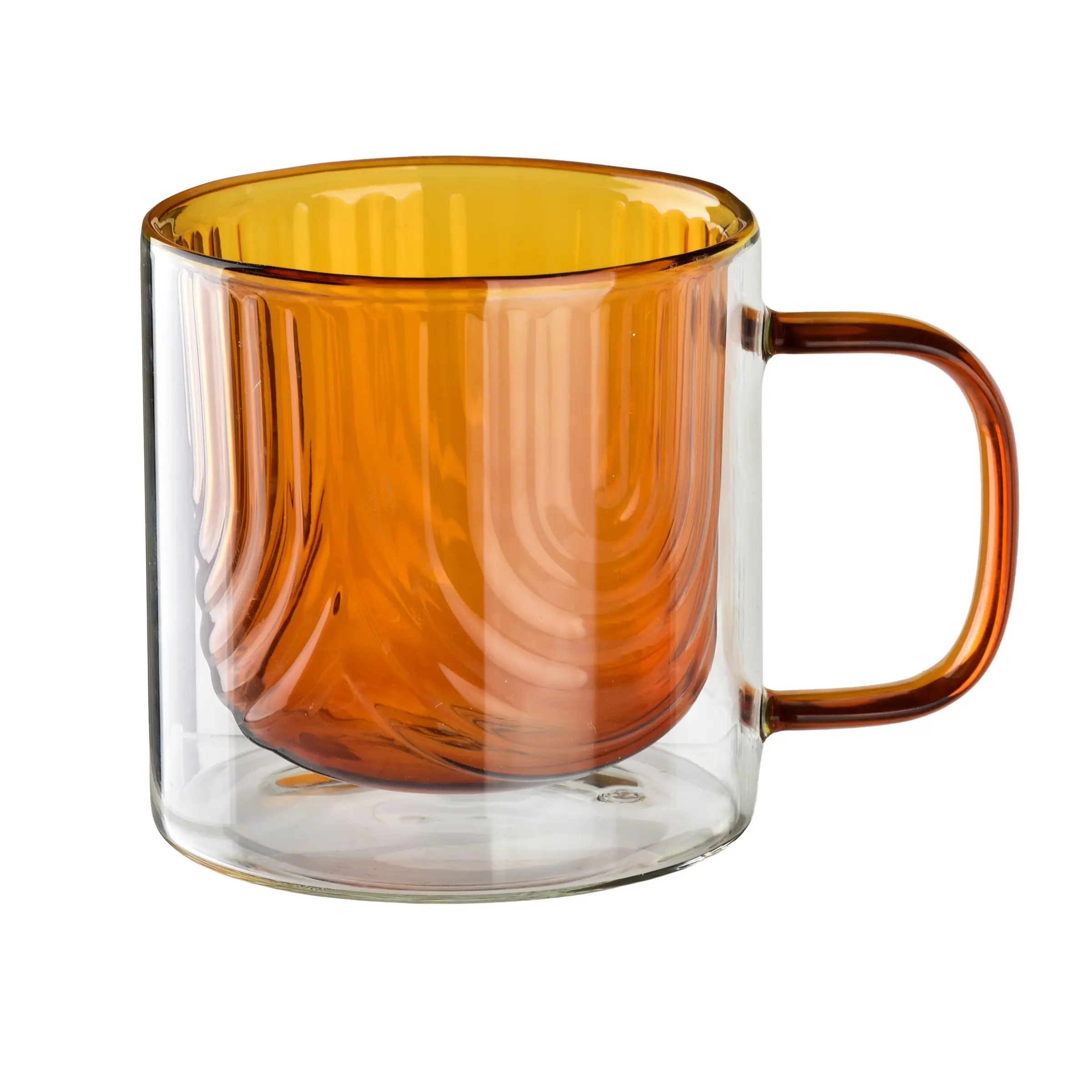 Allesken Skleněný hrnek PETER HONEY 320 ml čirý/medový