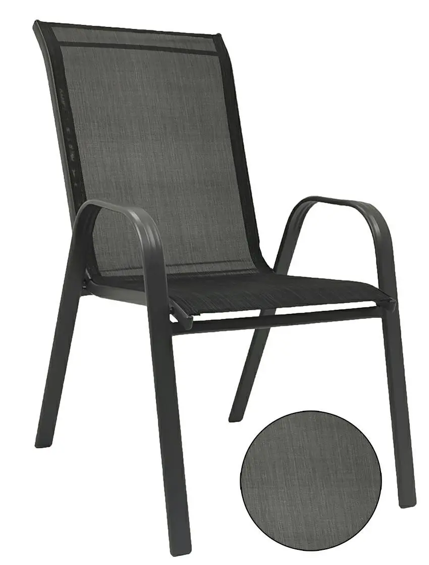 Kontrast Zahradní židle MAJORKA 55 x 65 x 90 cm černá