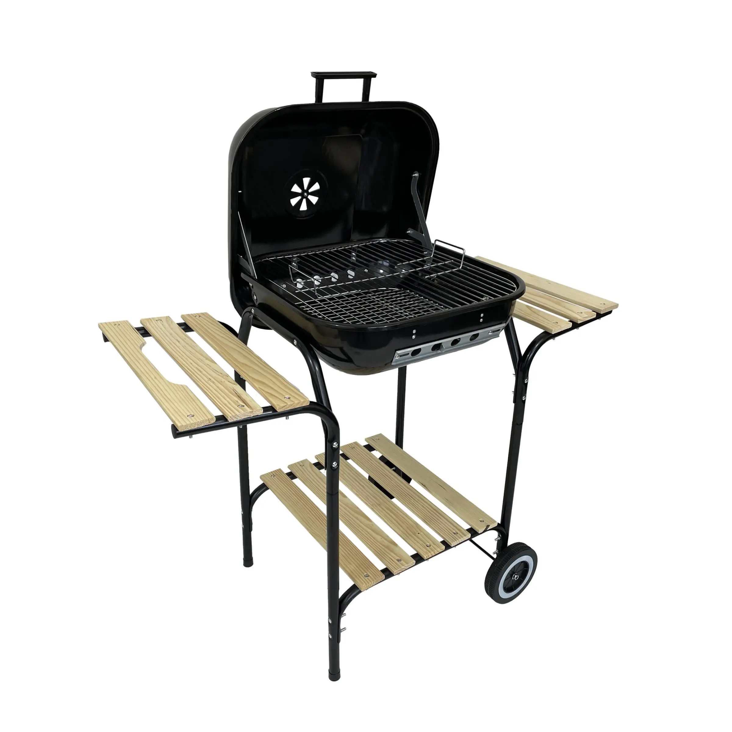 Kontrast Zahradní gril na dřevěné uhlí BBQ1013 černý