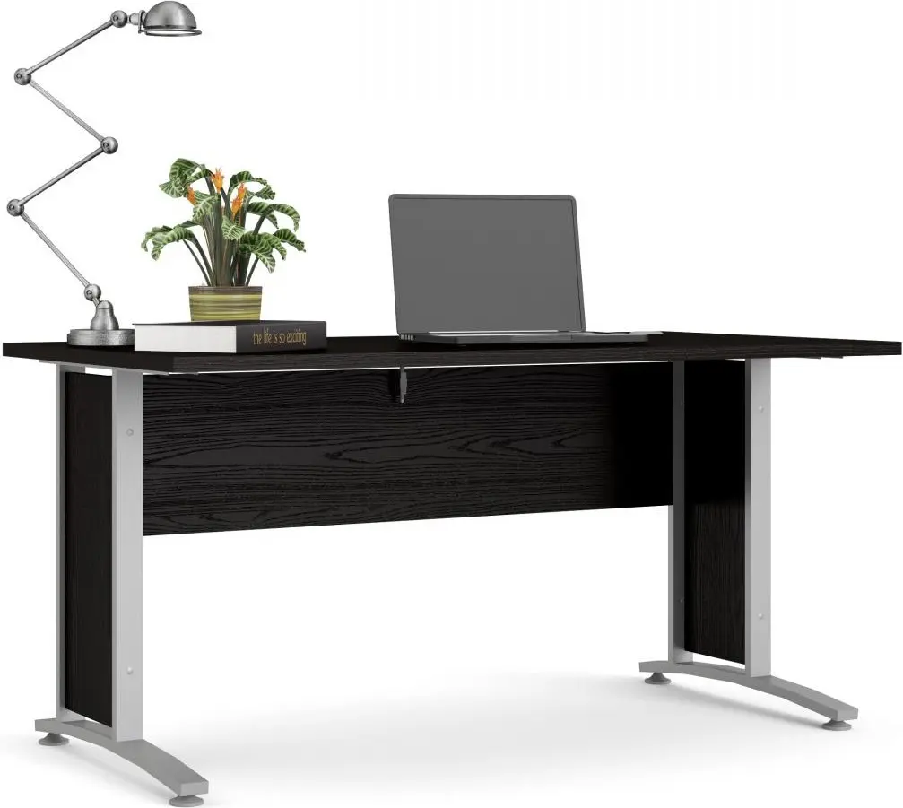 Tvilum Psací stůl Officer 80400/71 150 cm černý/stříbrný