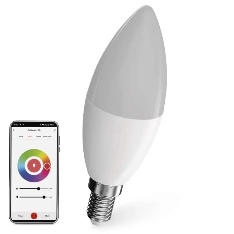 EMOS Chytrá LED žárovka GoSmart E14 4,8W 230V Wi-Fi RGB stmívatelná
