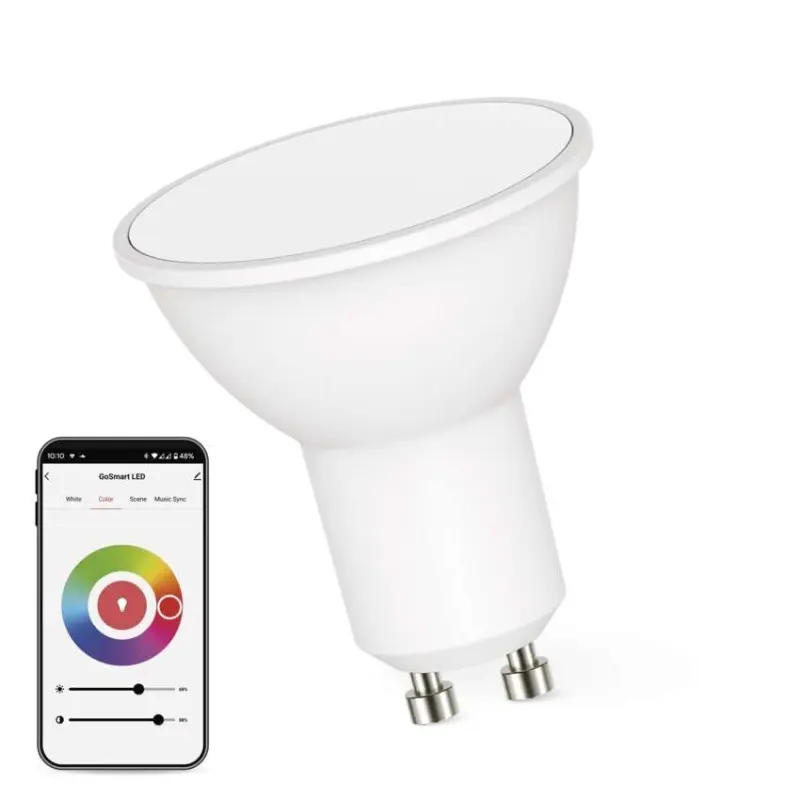 EMOS Chytrá LED žárovka GoSmart MR16 / GU10 / 4,8 W (35 W) / 400 lm / RGB / stmívatelná /Zigbee ZQZ832R