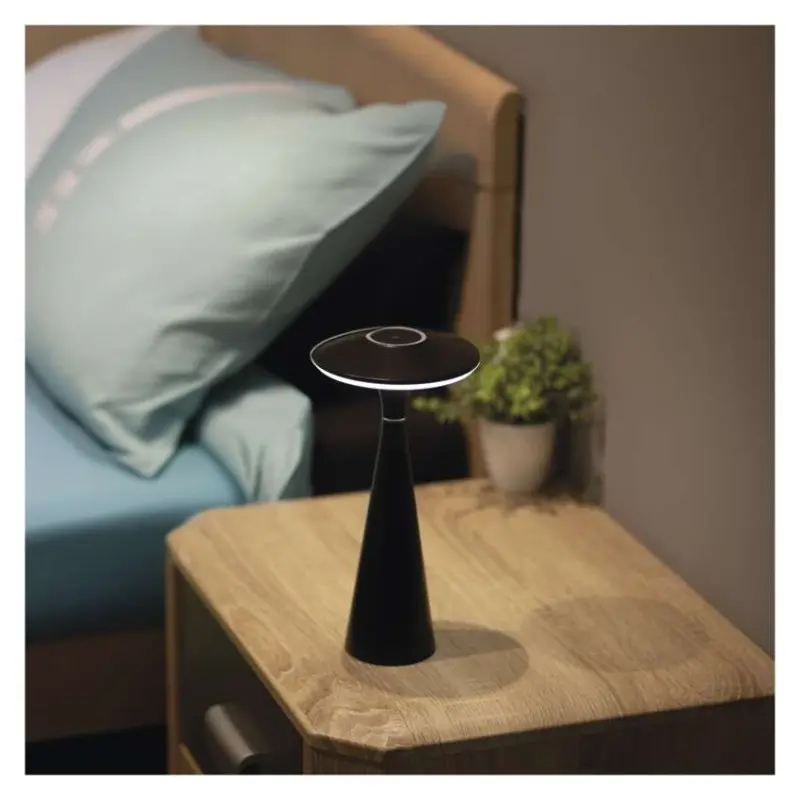 EMOS Nabíjecí stolní LED lampa Jason černá