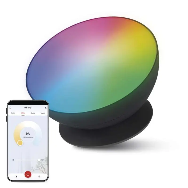 EMOS Chytrá stolní LED ambientní lampa GoSmart černá