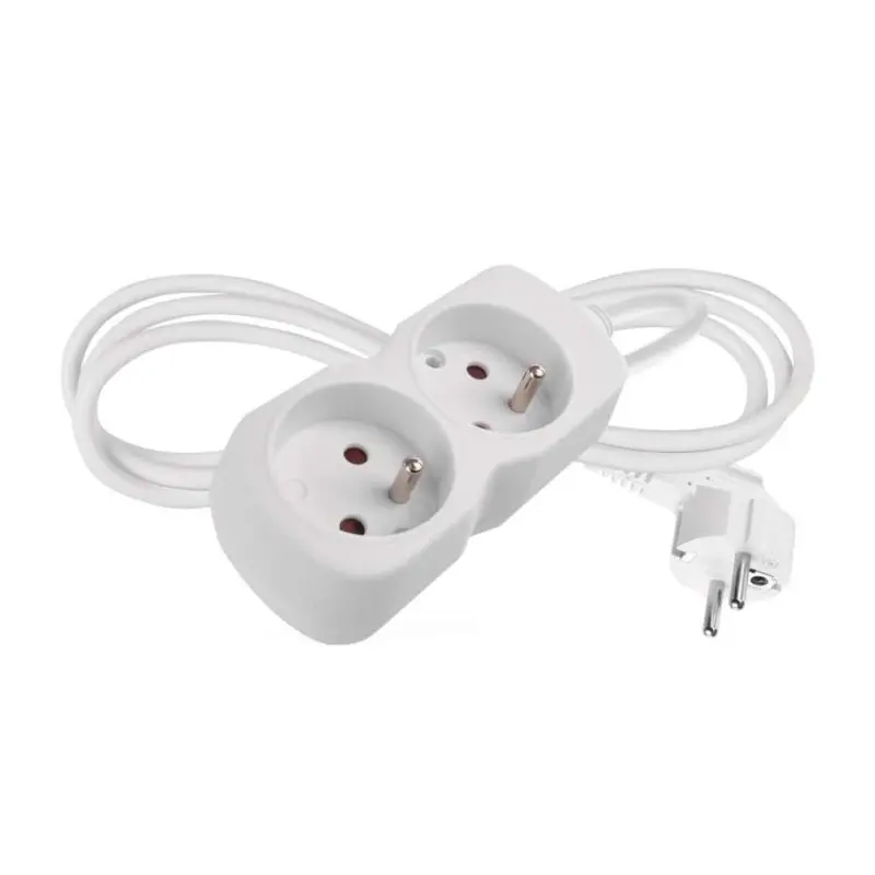 EMOS Prodlužovací kabel se 2 zásuvkami 1 mm² MEZA 1,4 m bílý
