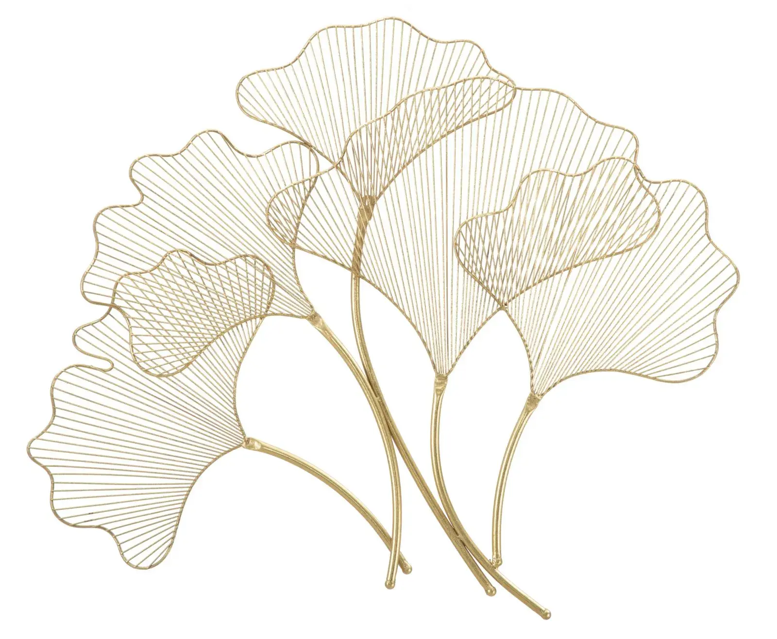 Mauro Ferretti Kovová nástěnná dekorace Glam Leaf 79 cm zlatá