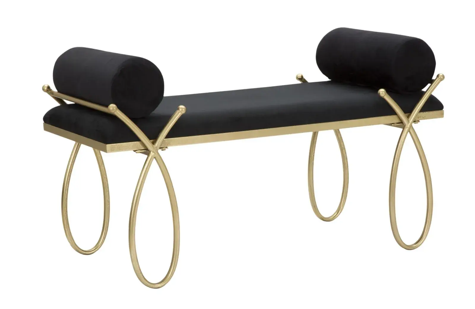 Mauro Ferretti Lavice Ribbon 112 cm samet zlatá/černá