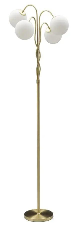 Mauro Ferretti Stojací lampa Glamy 176 cm bílá/zlatá