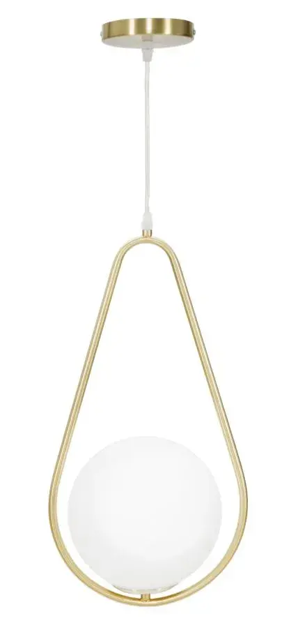 Mauro Ferretti Závěsný lustr Glamy 46 cm bílý/zlatý
