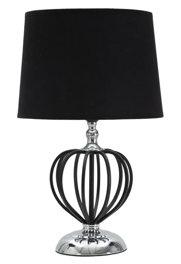 Mauro Ferretti Stolní lampa Darky Silver 44,5 cm černo-stříbrná