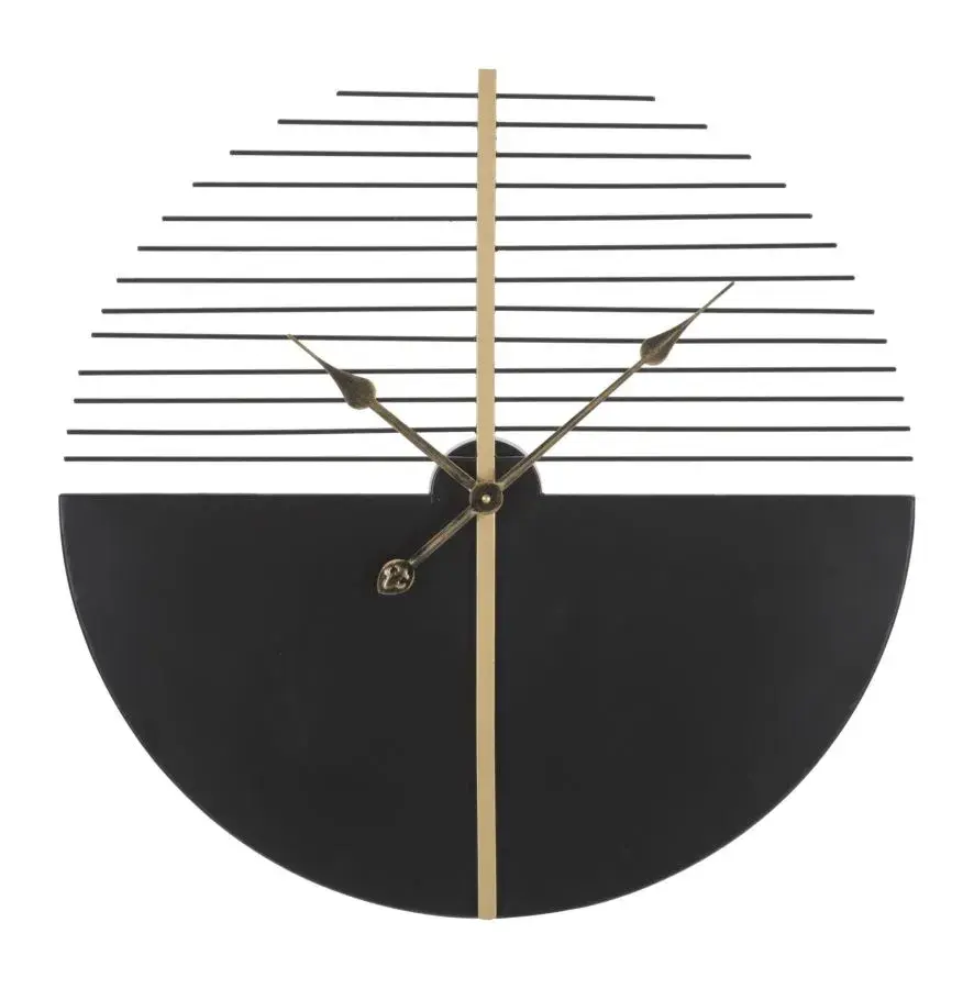 Mauro Ferretti Kovové nástěnné hodiny Stick 60 cm černé/zlaté