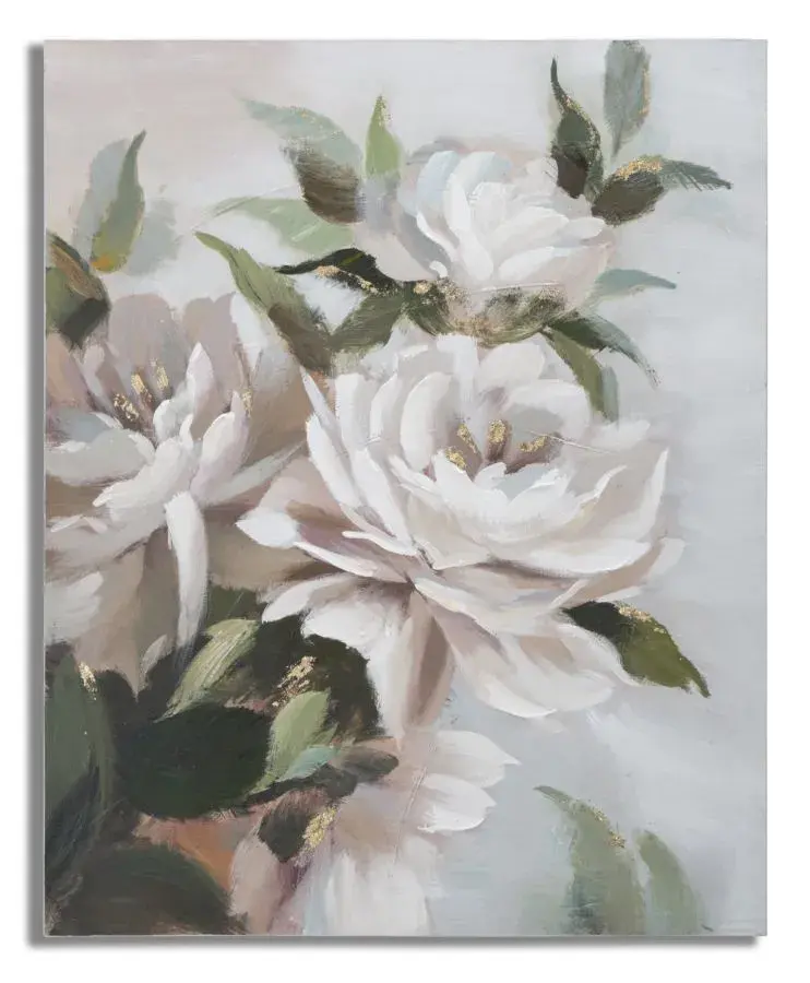 Mauro Ferretti Obraz Flower & Leaf 80x100 cm bílý