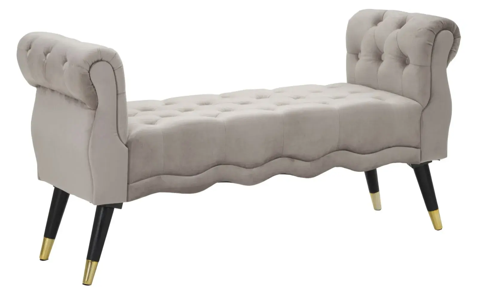 Mauro Ferretti Lavice Paris 120 cm samet šedá/zlatá