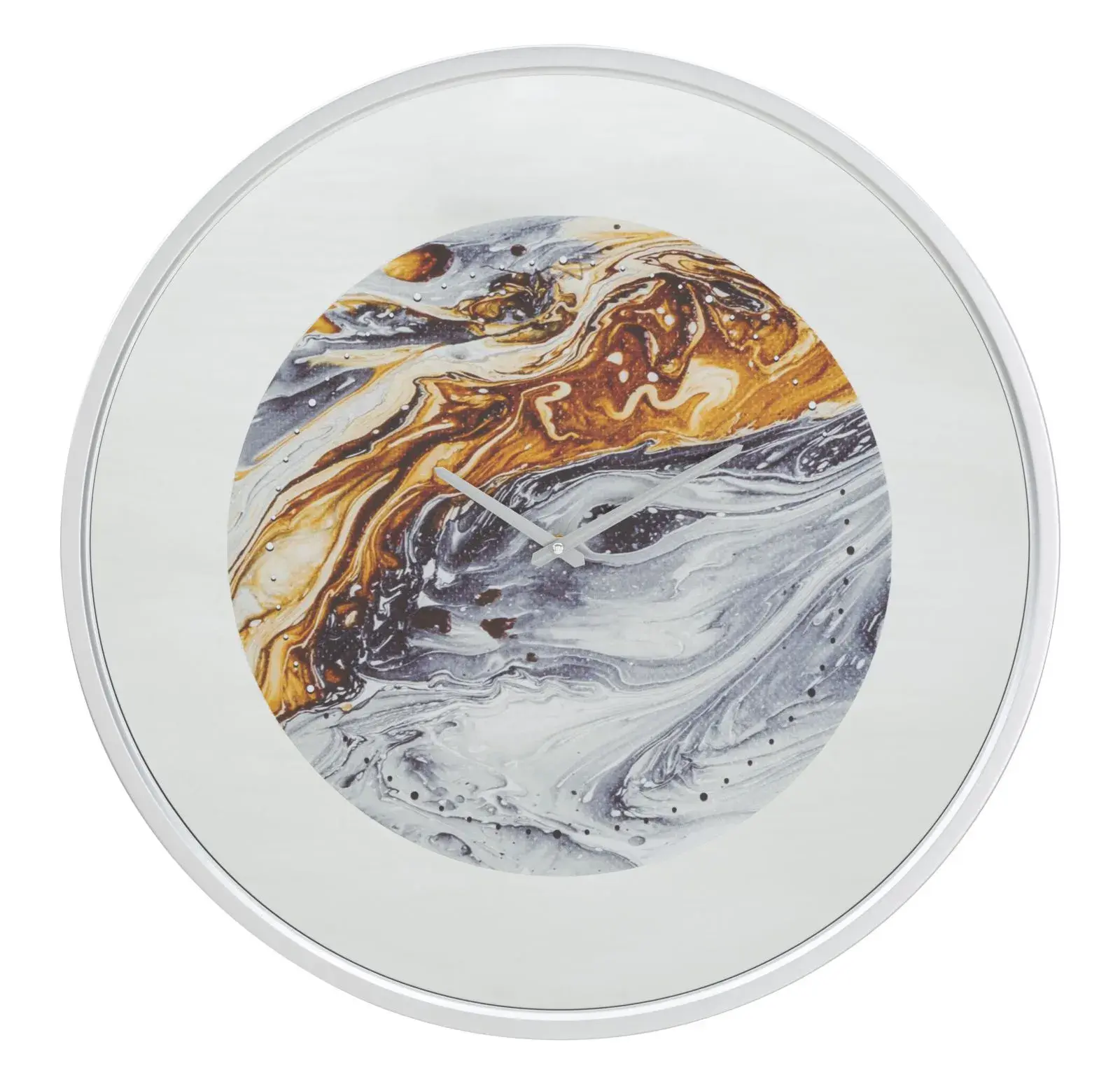 Mauro Ferretti Nástěnné hodiny Mirror 60 cm šedé/vícebarevné