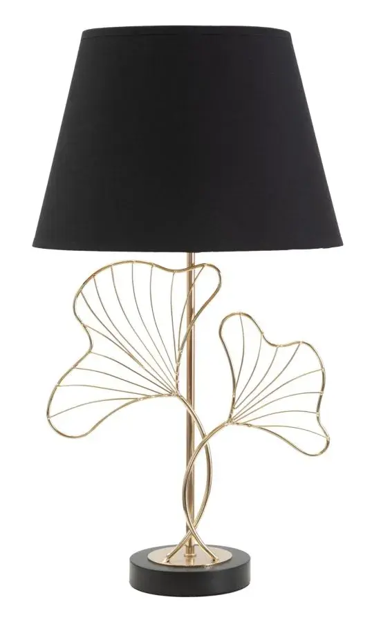 Mauro Ferretti Stolní lampa Leaves 60 cm černo-zlatá