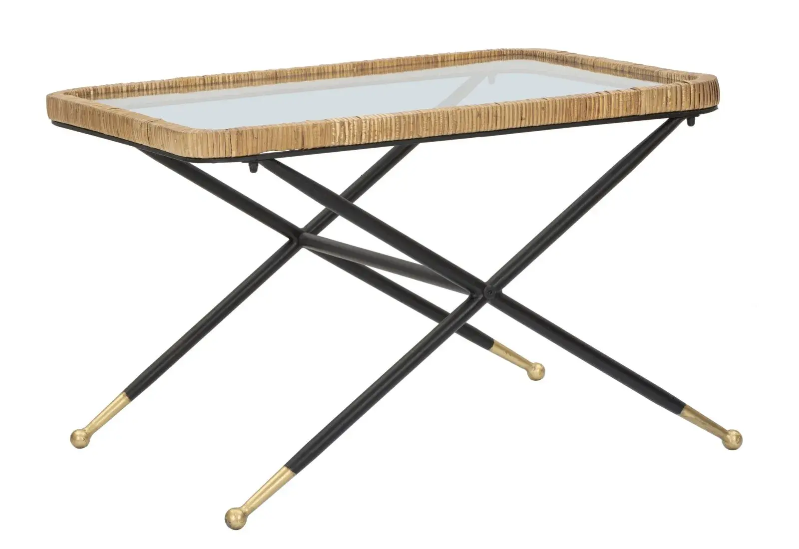 Mauro Ferretti Konferenční stolek Barth 70 cm hnědý/černý