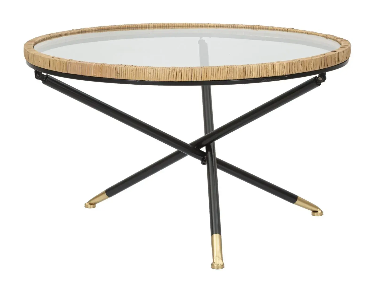 Mauro Ferretti Konferenční stolek Saint Barth 80 cm hnědo-černý