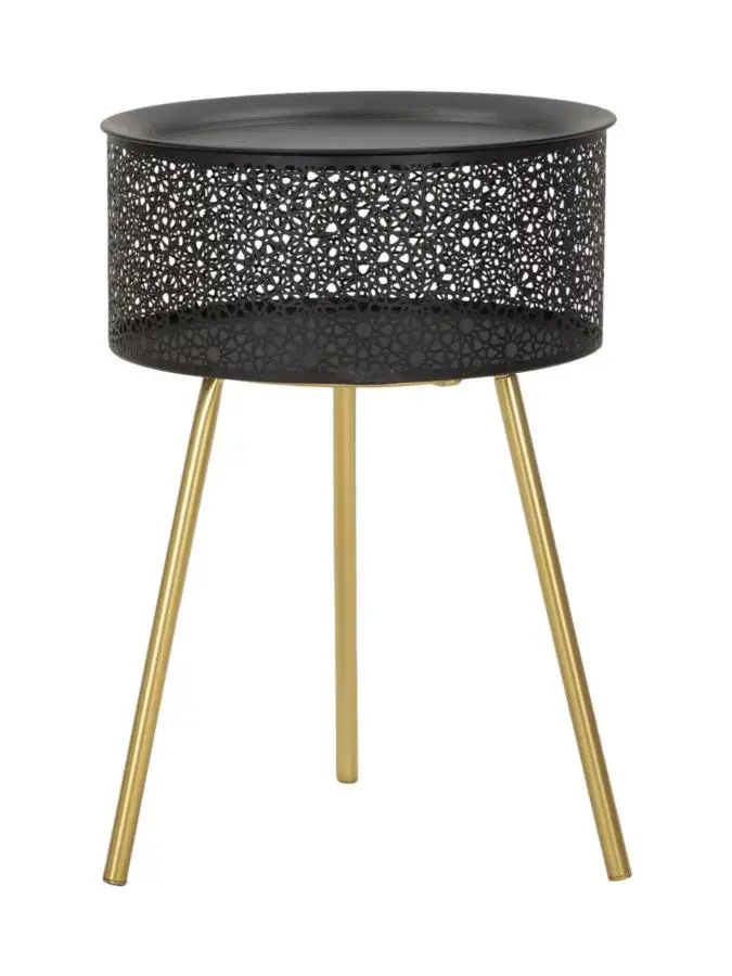 Mauro Ferretti Odkládací stolek Blacky 35 cm černý/zlatý