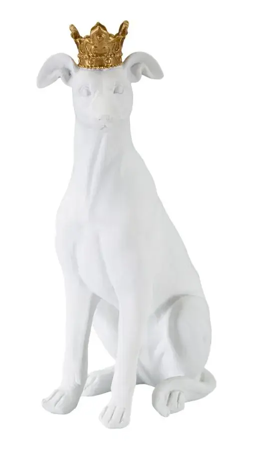 Mauro Ferretti Dekorativní soška Dog 33 cm bílá