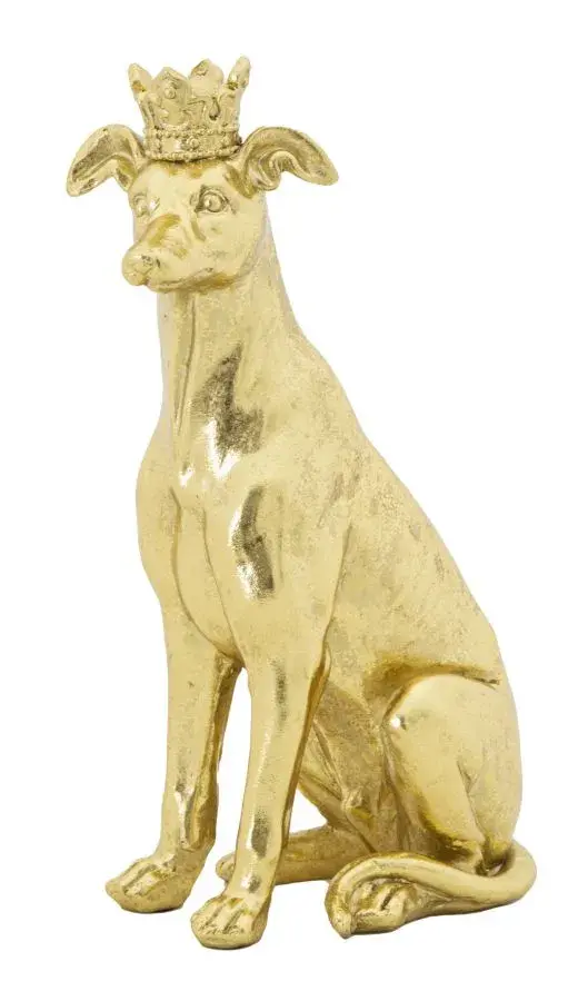 Mauro Ferretti Dekorativní soška Dog 33 cm zlatá
