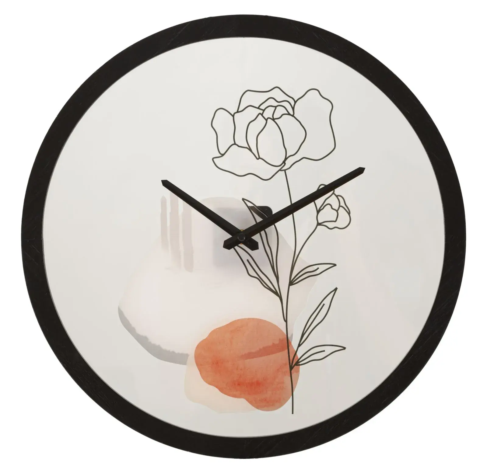 Mauro Ferretti Nástěnné hodiny Flower A 40 cm černé