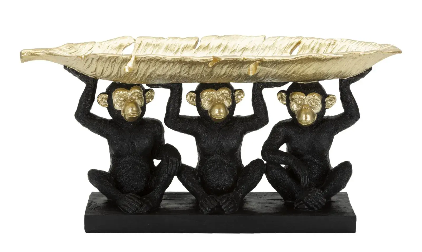 Mauro Ferretti Dekorativní soška Monkey Tris černo-žlatá