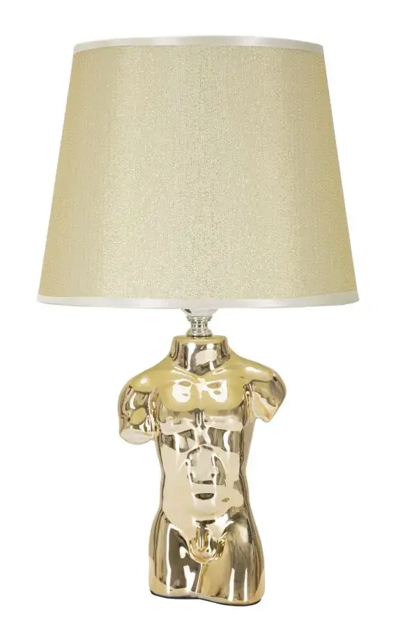 Mauro Ferretti Stolní lampa Glam Man 42,5 cm béžovo-zlatá