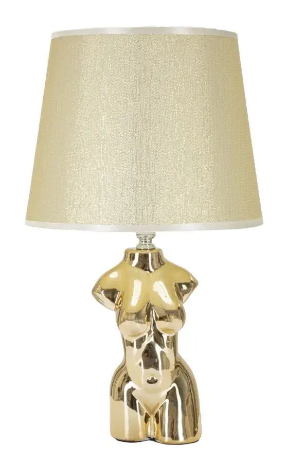 Mauro Ferretti Stolní lampa Glam Woman 42,5 cm béžovo-zlatá