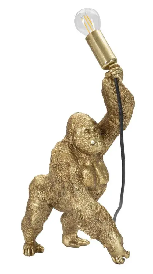 Mauro Ferretti Stolní lampa Gorilla 40 cm zlatá