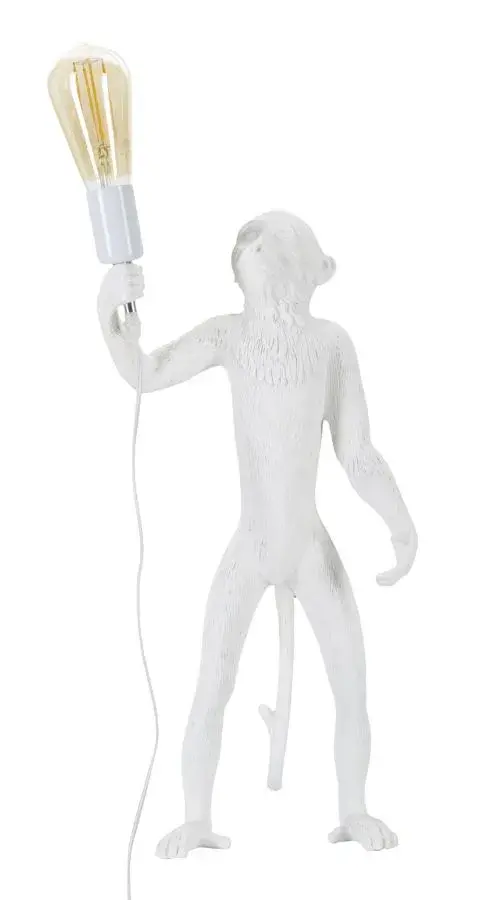 Mauro Ferretti Stolní lampa Monkey 55 cm bílá