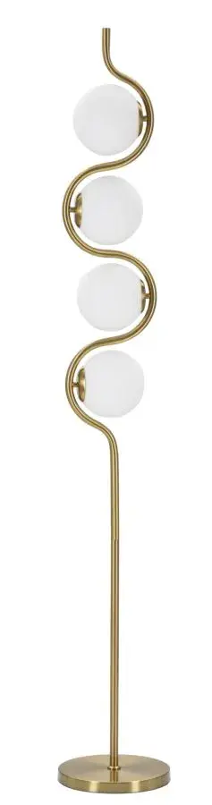 Mauro Ferretti Stojací lampa Glamy Arc 165 cm bílá/zlatá