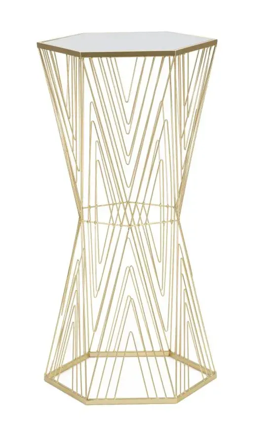 Mauro Ferretti Odkládací stolek Lines 40 cm zlatý