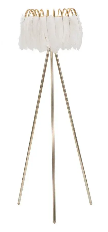 Mauro Ferretti Stojací lampa Feather 147 cm bílá/zlatá