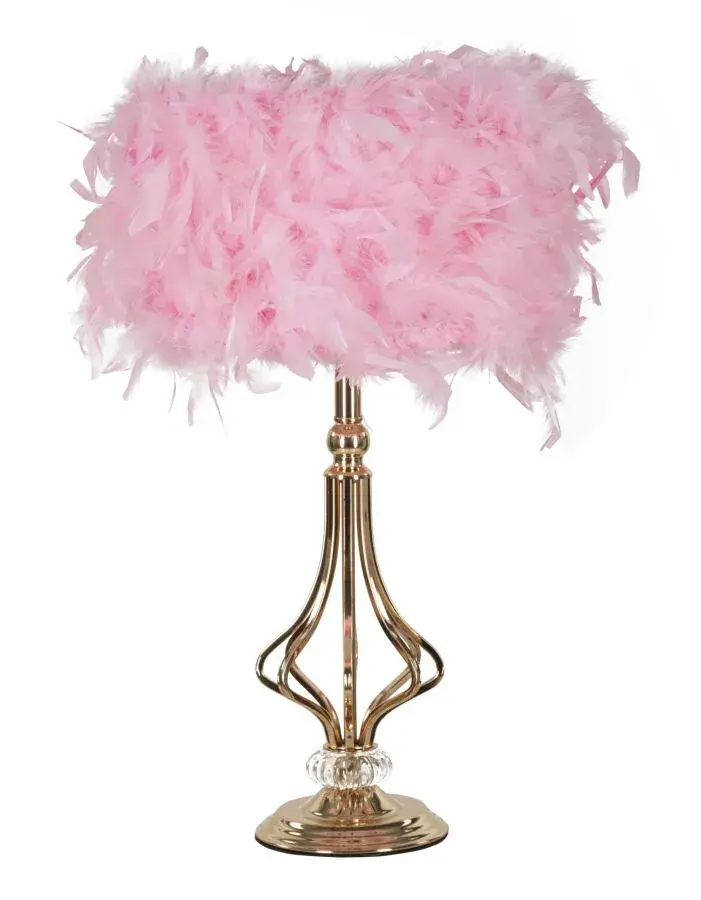 Mauro Ferretti Stolní lampa Tarty 54 cm růžovo-zlatá