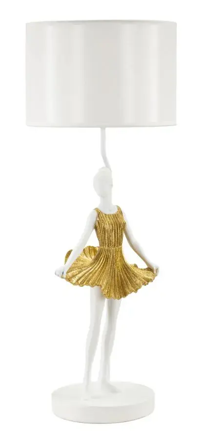 Mauro Ferretti Stolní lampa Dancer 90,5 cm bílo-zlatá