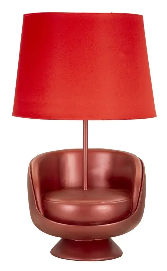 Mauro Ferretti Stolní lampa Midcentury 46 cm červená