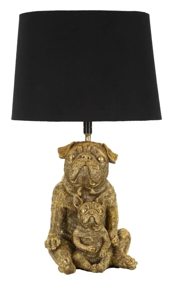 Mauro Ferretti Stolní lampa Dog 43,8 cm černo-zlatá