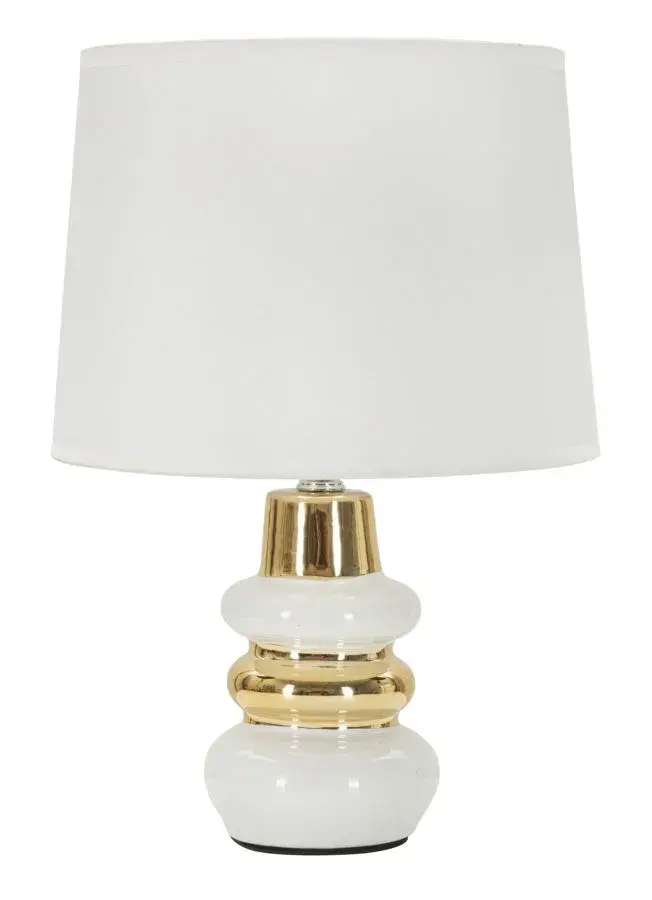 Mauro Ferretti Stolní lampa s keramickou základnou, TAVOLO, Ø 23 cm bílý 1713030000
