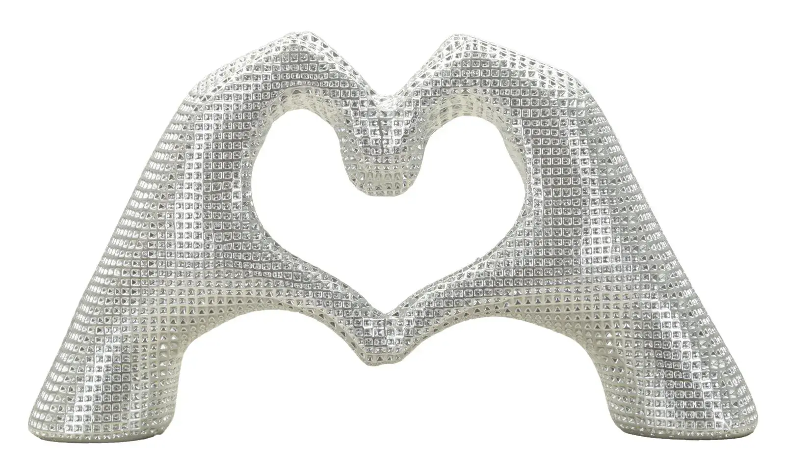 Mauro Ferretti Dekorace Hands Lover 25 cm stříbrná