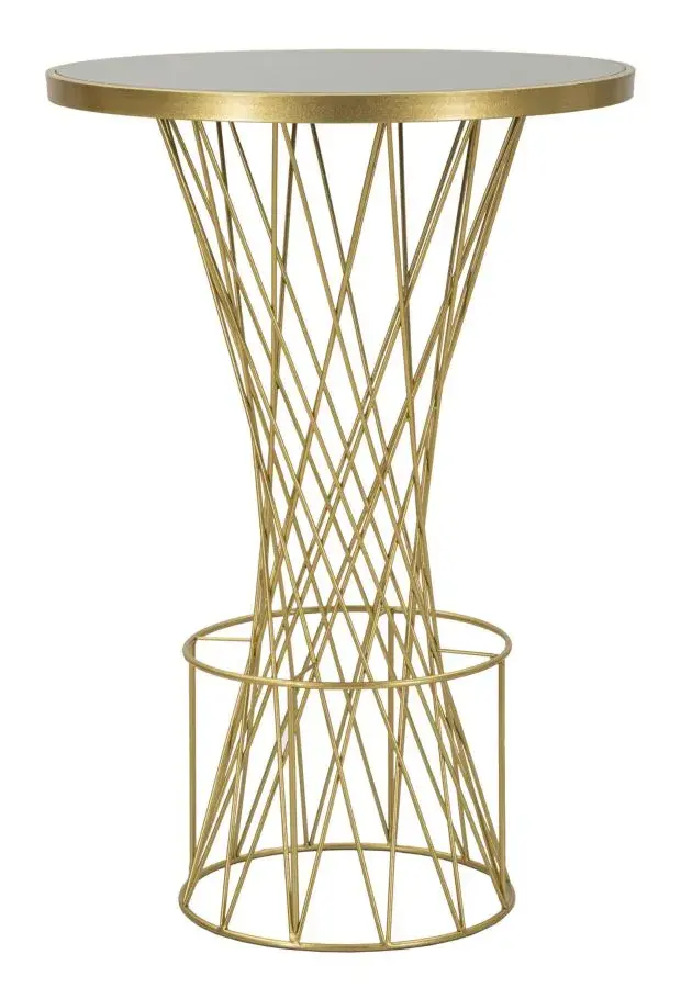 Mauro Ferretti Barový stůl Tower New 70 cm černo-zlatý