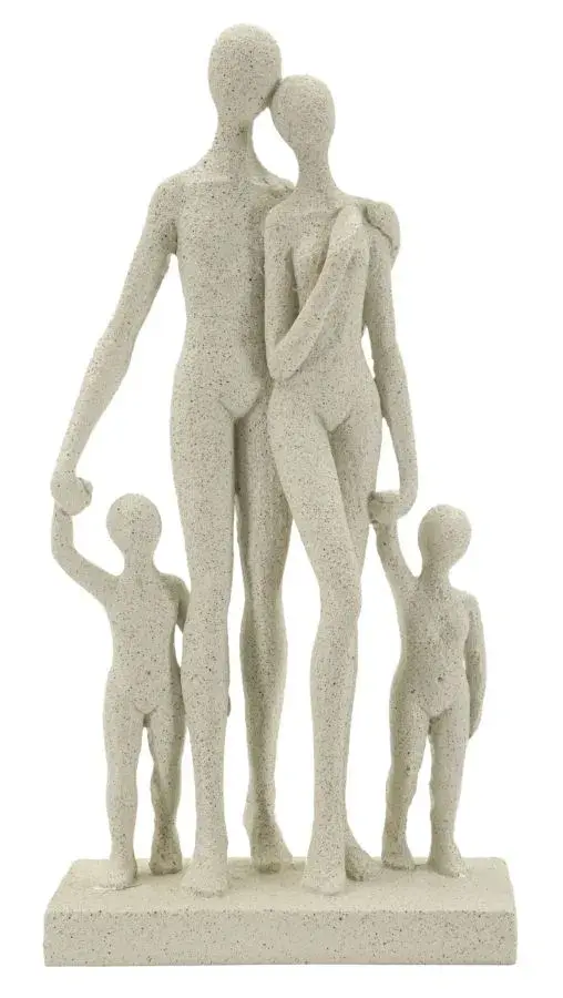 Mauro Ferretti Dekorativní soška Family Stons 30,5 cm krémová