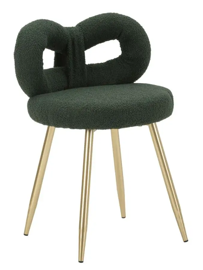 Mauro Ferretti Designová jídelní židle Ilary Mini bouclé zelená