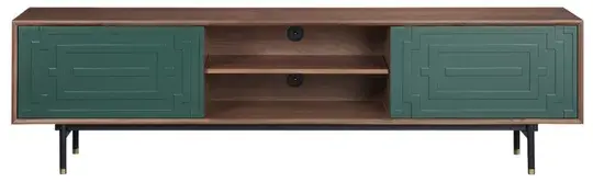 LivinHill TV stolek Stilig ST153 200 cm ořech/zelený
