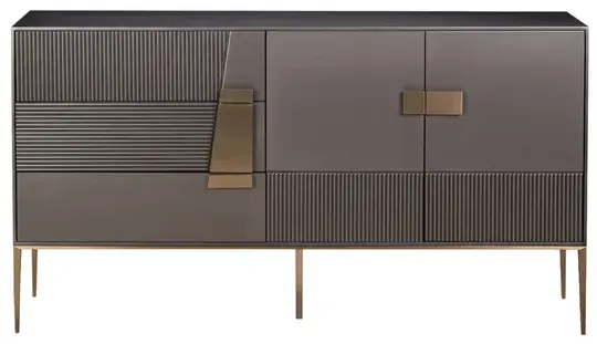 LivinHill Komoda Stilig ST102 160 cm grafit/zlatá