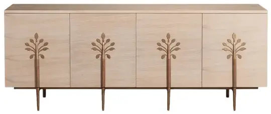 LivinHill Komoda Stilig ST307 180 cm dub bílý/zlatá