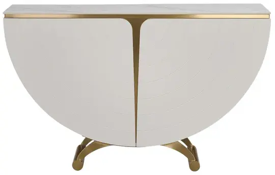 LivinHill Designová komoda Stilig ST309 140 cm bílý/zlatý/mramor
