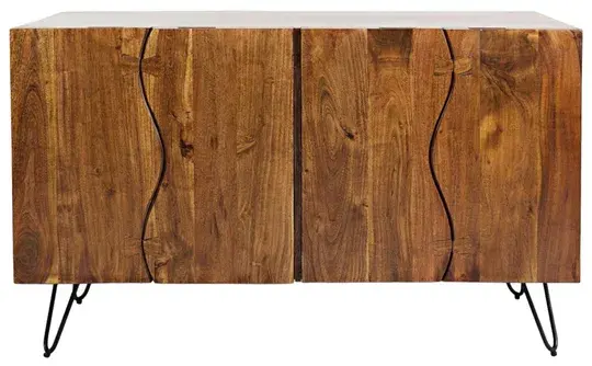 LivinHill Komoda Avola 137 cm z masivu černá/ořech