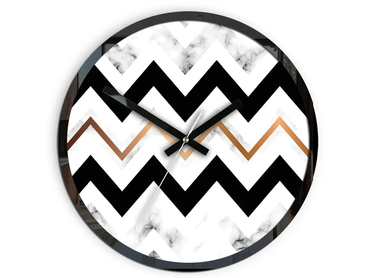 ModernClock Nástěnné hodiny Marble černo-bílé